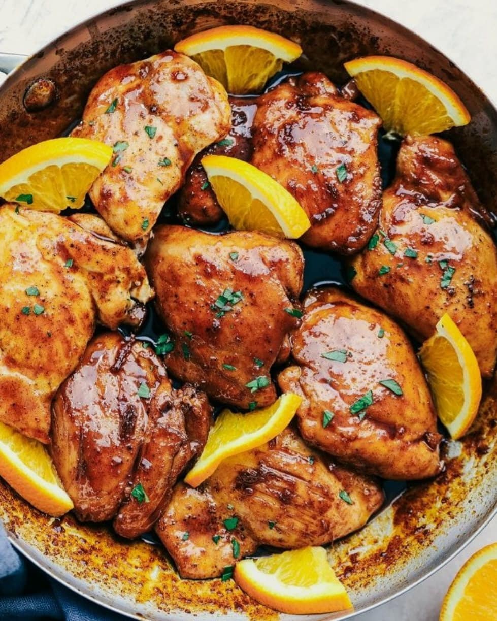 طرز تهیه مرغ پرتقالی همراه با سس پرتقالی خوشمزه و آسان و مجلسی