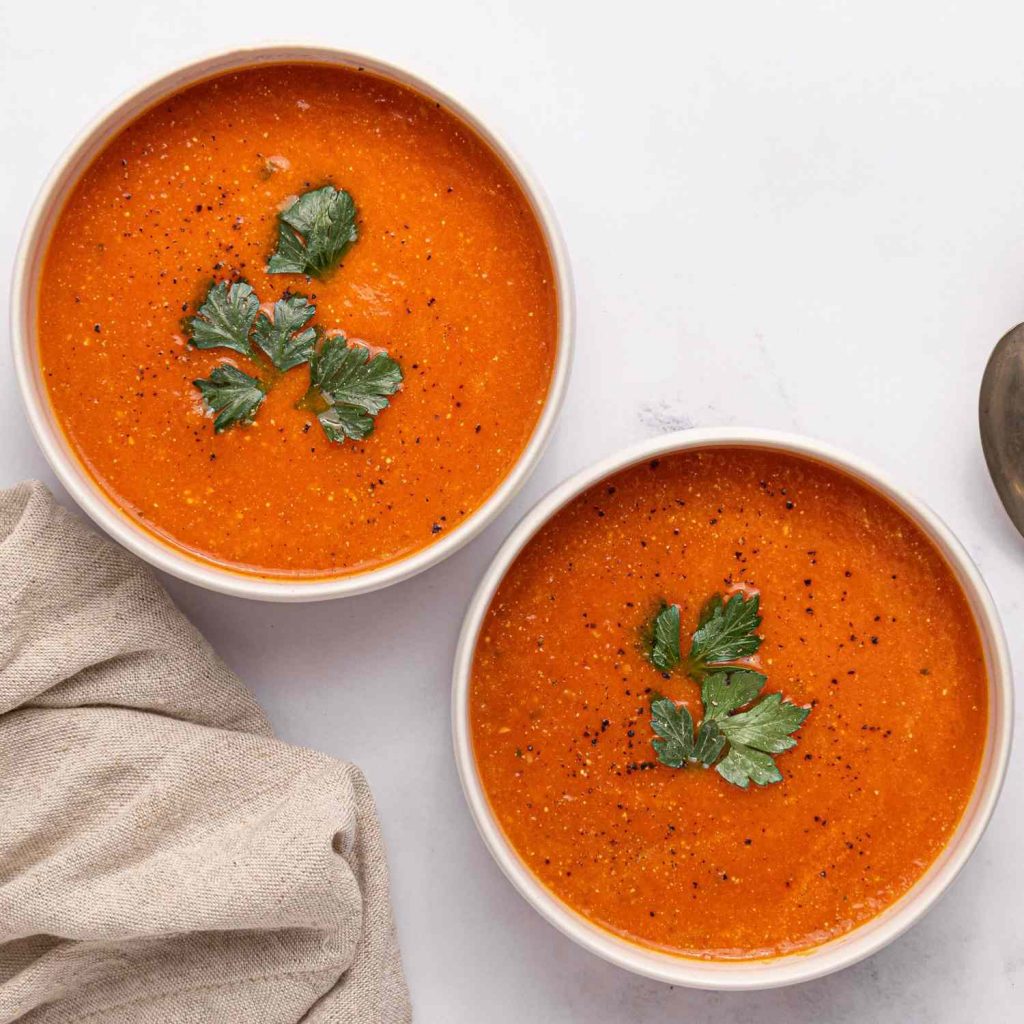 طرز تهیه سوپ گوجه فرنگی