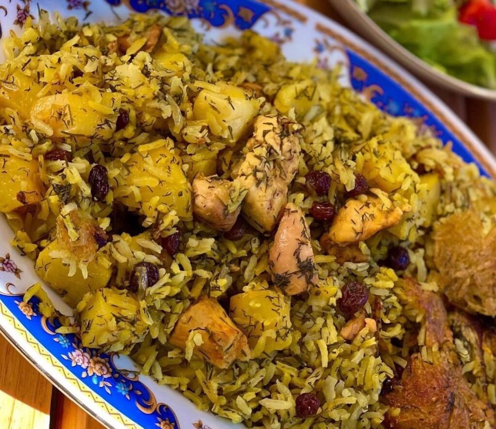 طرز تهیه پلو سیب